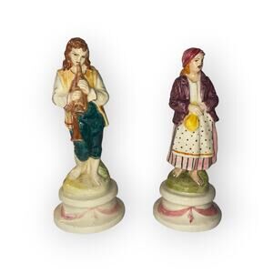 Vintage Italian Woman Man figurines EUC